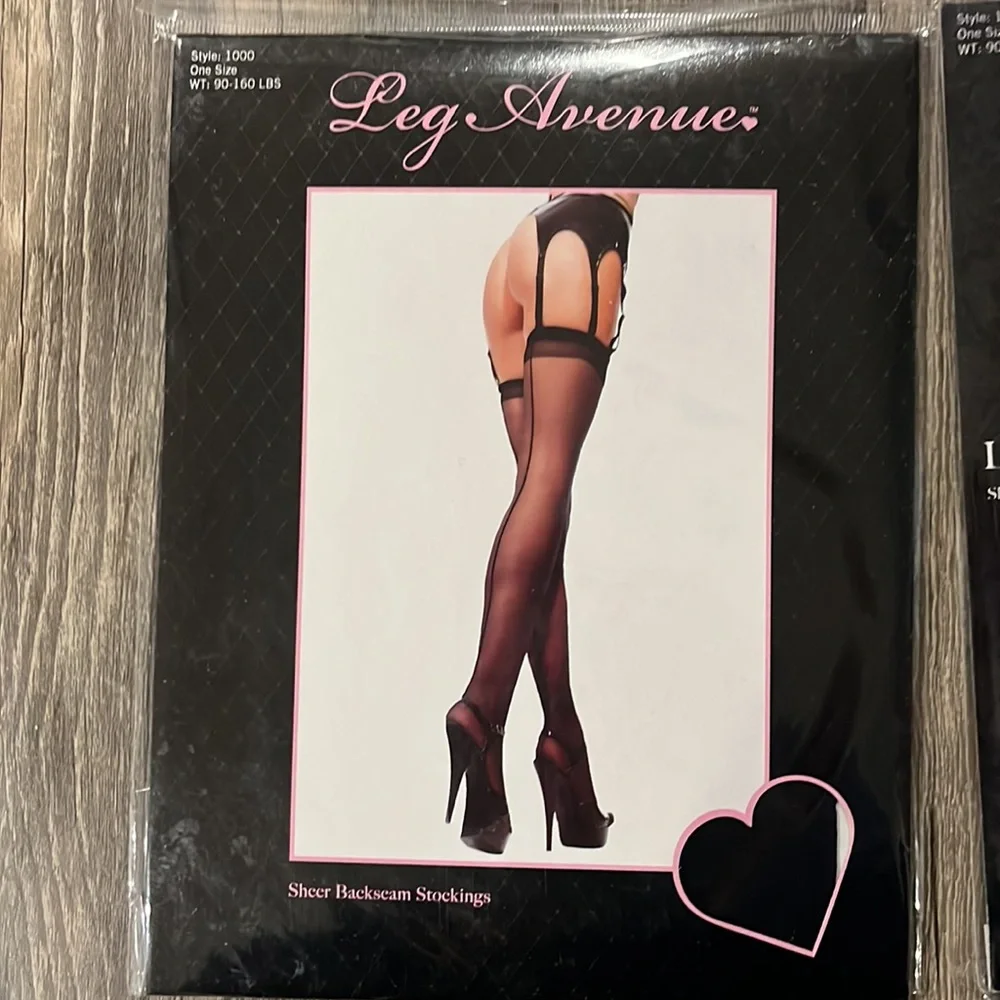 Leg Avenue assortment of stocking and hosiery pantyhose garterbelt